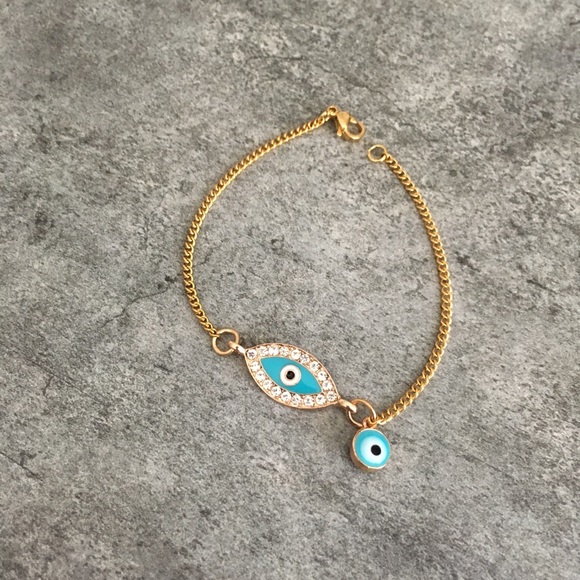 Evil Eye 🧿 Bracelet - Stainless Steel Gold Plated - Picture 2 of 8